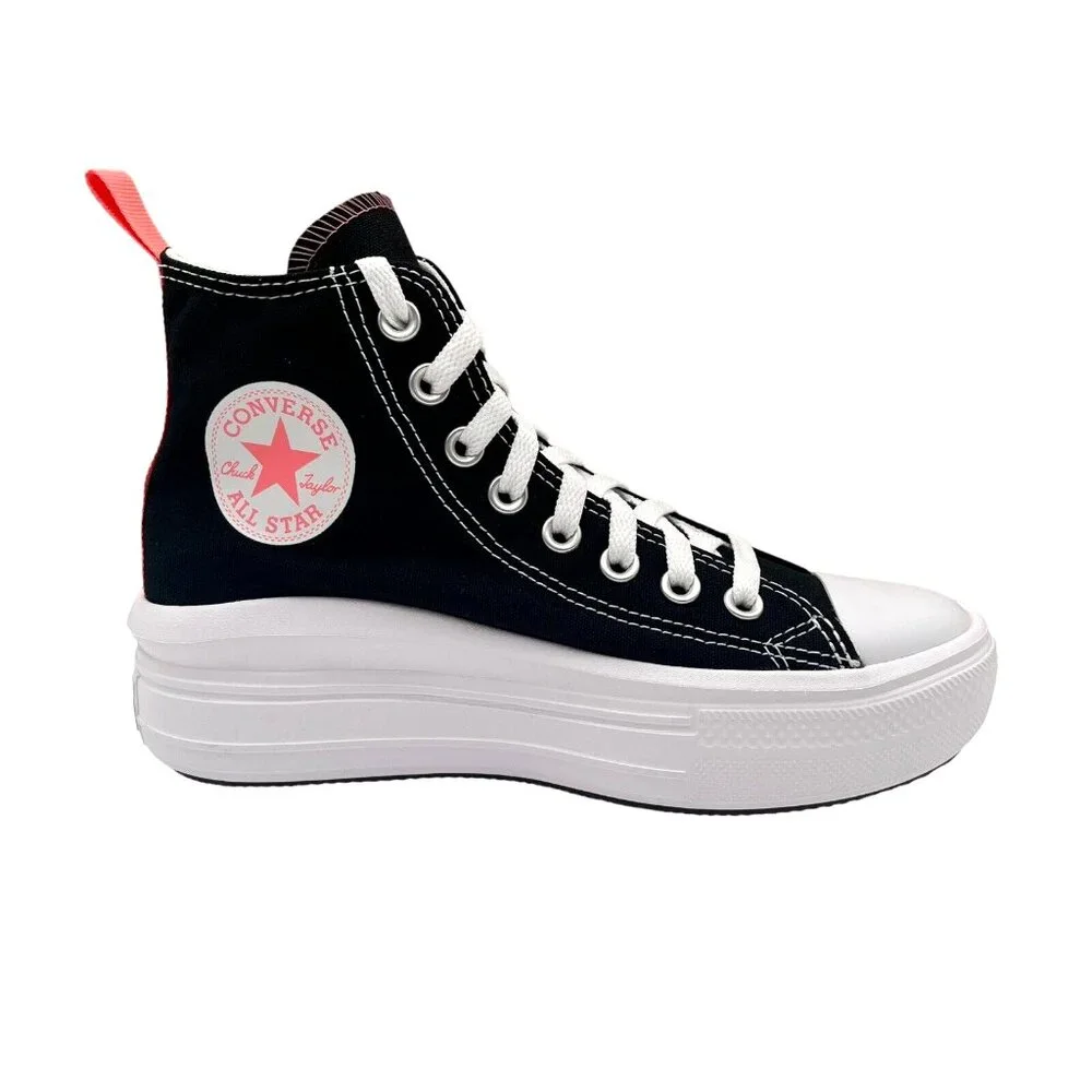 Converse Chuck Taylor All Star Move Youth Girls Platform Sneakers Size 5 Black‎